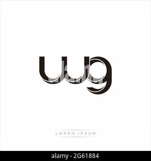 Initial Letter Split Lowercase Modern Monogram linked outline rounded logo isolated on white background Stock Vector