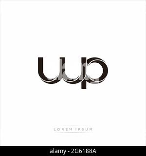Initial Letter Split Lowercase Modern Monogram linked outline rounded logo isolated on white background Stock Vector