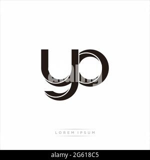 Initial Letter Split Lowercase Modern Monogram linked outline rounded logo isolated on white background Stock Vector