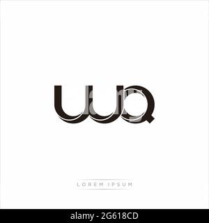 Initial Letter Split Lowercase Modern Monogram linked outline rounded logo isolated on white background Stock Vector