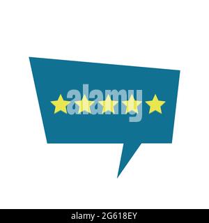 Vector golden isolated five stars. Customer feedback concept. Vector Stock Vector