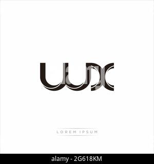 Initial Letter Split Lowercase Modern Monogram linked outline rounded logo isolated on white background Stock Vector