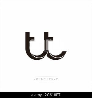 TT Logo monogram with slice rounded modern design template isolated on ...