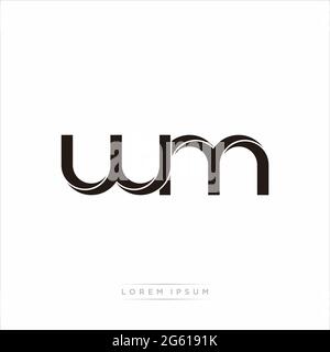 Initial Letter Split Lowercase Modern Monogram linked outline rounded logo isolated on white background Stock Vector
