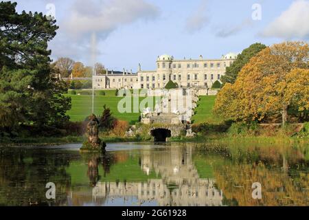 The beautiful and  historic Powerscourt House and Gardens in County Wicklow, Ireland. Stock Photo