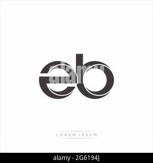 Initial Letter Split Lowercase Modern Monogram linked outline rounded logo isolated on white background Stock Vector