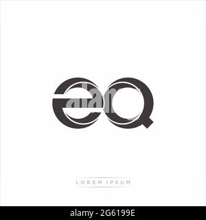 Initial Letter Split Lowercase Modern Monogram linked outline rounded logo isolated on white background Stock Vector