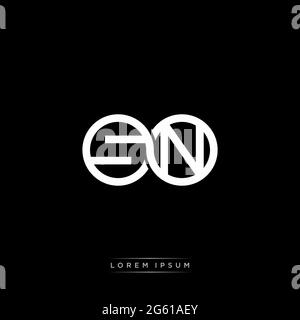 initial letter linked circle capital monogram logo modern template gold color version isolated on black background Stock Vector