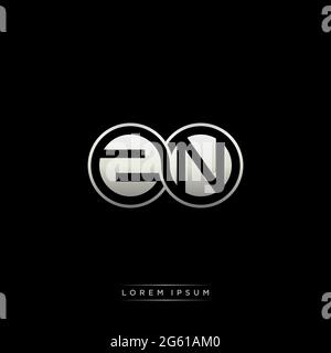 Initial letter linked circle capital monogram logo modern template gold color version isolated on black background Stock Vector