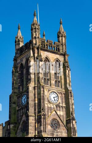 St Mary's Church Stockport, Greater Manchester, England. Stockport's oldest church situated by the historic market place. Stock Photo