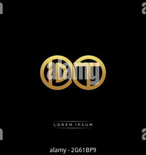Initial Circle TD letter Logo Design vector Template. Abstract Letter ...