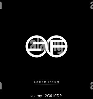 initial letter linked circle capital monogram logo modern template gold color version isolated on black background Stock Vector