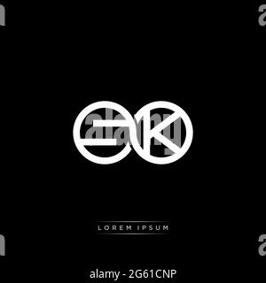 initial letter linked circle capital monogram logo modern template gold color version isolated on black background Stock Vector