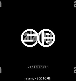initial letter linked circle capital monogram logo modern template gold color version isolated on black background Stock Vector