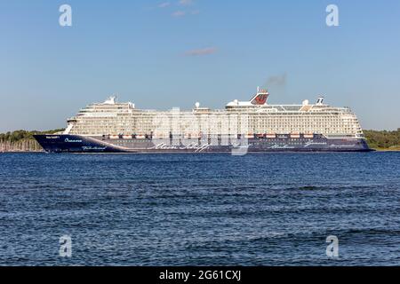 TUI cruise ship Mein Schiff 1 in the Kiel Fjord Stock Photo