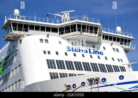 bridge of Stena Line ferry STENA SCANDINAVICA Stock Photo