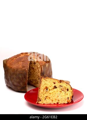A Loaf of Panettone a Christmas Sweet Bread Stock Photo