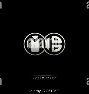 Initial letter linked circle capital monogram logo modern template gold color version isolated on black background Stock Vector