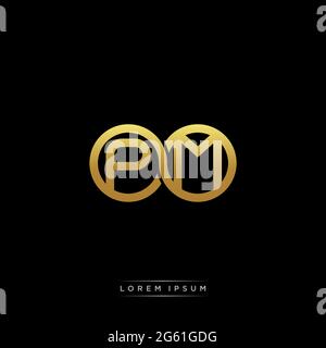 Gold Black Alphabet Letter Pm P M Logo Combination Design Suitable For A  Company Or Business Royalty Free SVG, Cliparts, Vectors, and Stock  Illustration. Image 99645579.