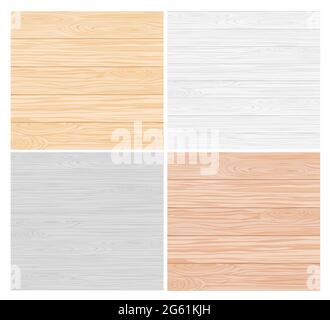 Wood color texture vector pattern set for background, wallpaper, decoration Stock Vector