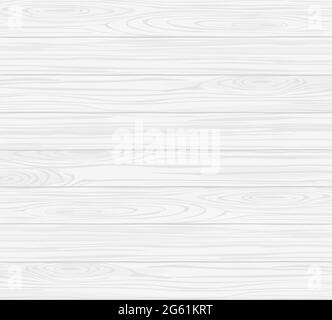 White wood texture vector illustration, wooden horizontal light plank pattern with grunge surface for floor parquet, modern textured rough wall Stock Vector