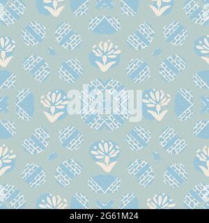 A low contrast ornament seamless vector pattern Stock Vector