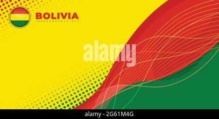 Bolivia Independence Day with abstract design. good template for Bolivia National Day design. Stock Vector