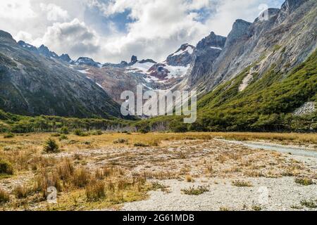 Valley in Tierra del Fuego, Argentina Stock Photo