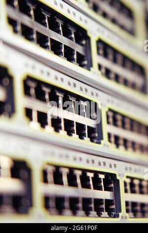 Server network equipment not connected to the Internet Stock Photo