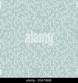 Seamless vector background with random white squares. Abstract ornament. Dotted abstract pattern Stock Vector