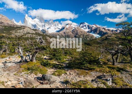 Fitz Roy mountain in National Park Los Glaciares, Patagonia, Argentina Stock Photo
