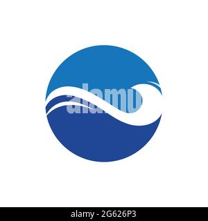 illustration of Water wave logo vector design Stock Vector