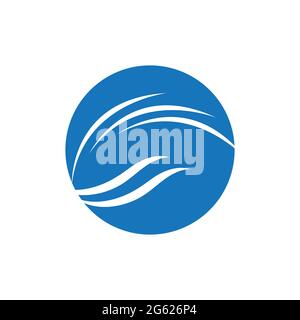 illustration of Water wave logo vector design Stock Vector