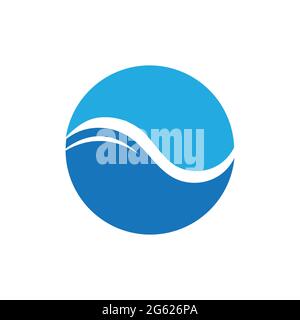 illustration of Water wave logo vector design Stock Vector