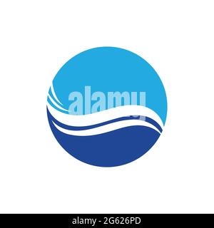 illustration of Water wave logo vector design Stock Vector