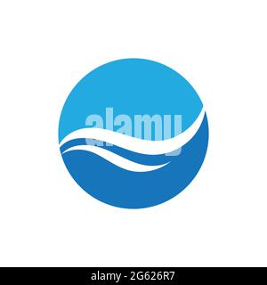 illustration of Water wave logo vector design Stock Vector