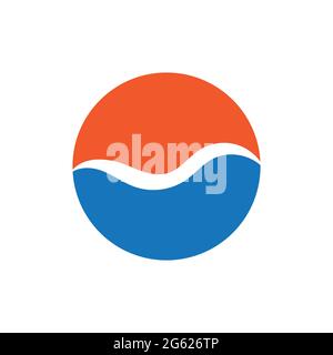 illustration of Water wave logo vector design Stock Vector