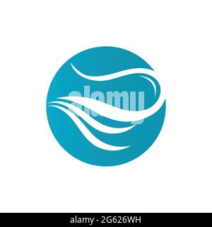 illustration of Water wave logo vector design Stock Vector