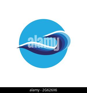 illustration of Water wave logo vector design Stock Vector