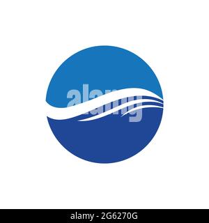 illustration of Water wave logo vector design Stock Vector