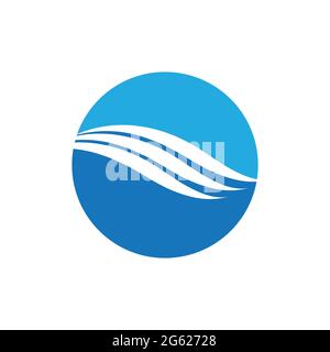 illustration of Water wave logo vector design Stock Vector