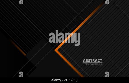 Orange grey abstract tech corporate background. Vector illustration ...