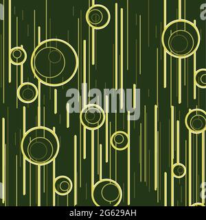 Abstract green background with yellow lines - Vector illustration Stock Vector