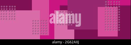 Red - pink abstract background with different geometric shapes - Vector illustration Stock Vector