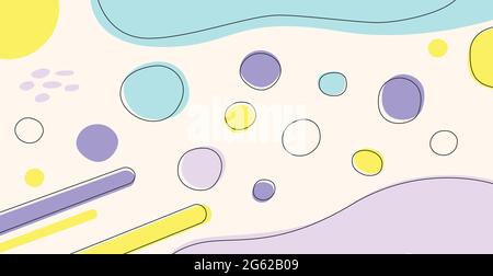 Abstract drawn geometric shapes of different colors - Vector illustration Stock Vector