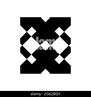 X, OX, EXE initials geometric company logo and vector icon Stock Photo