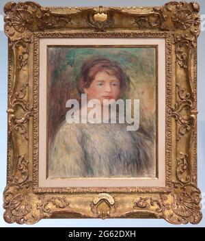 Auguste Renoir Portrait of a Woman, Soumaya Museum, Mexico City, Mexico Stock Photo