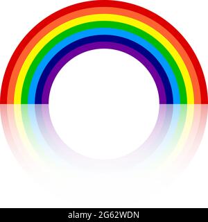 7 stripes colorful, multicolor rainbow spectrum element – stock vector illustration, clip-art graphics Stock Vector