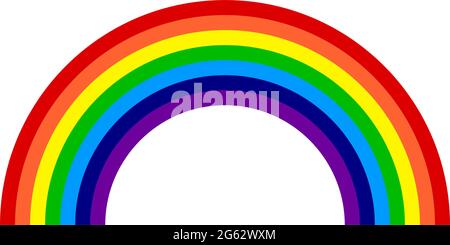 7 stripes colorful, multicolor rainbow spectrum element – stock vector illustration, clip-art graphics Stock Vector