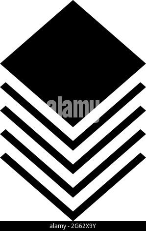 Stack, tier, layers tower icon, symbol. Multitier icon – stock vector ...